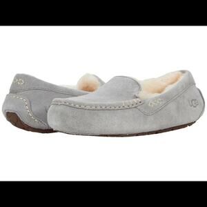 AUTHENTIC UGG ANSLEY Indoor/Outdoor Moccasin Women Slippers US: 8D LGT GREY